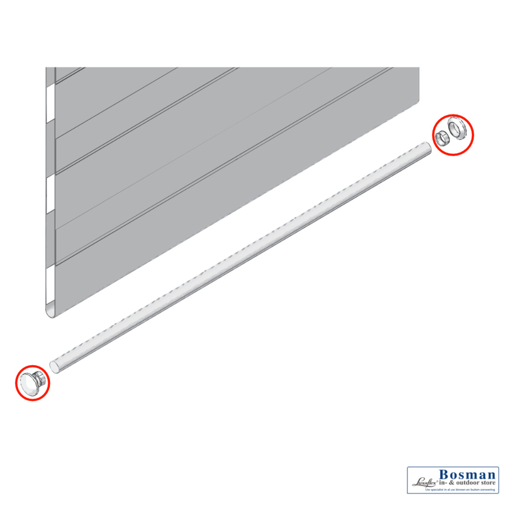 Luxaflex Twist rolgordijn kapsjes
