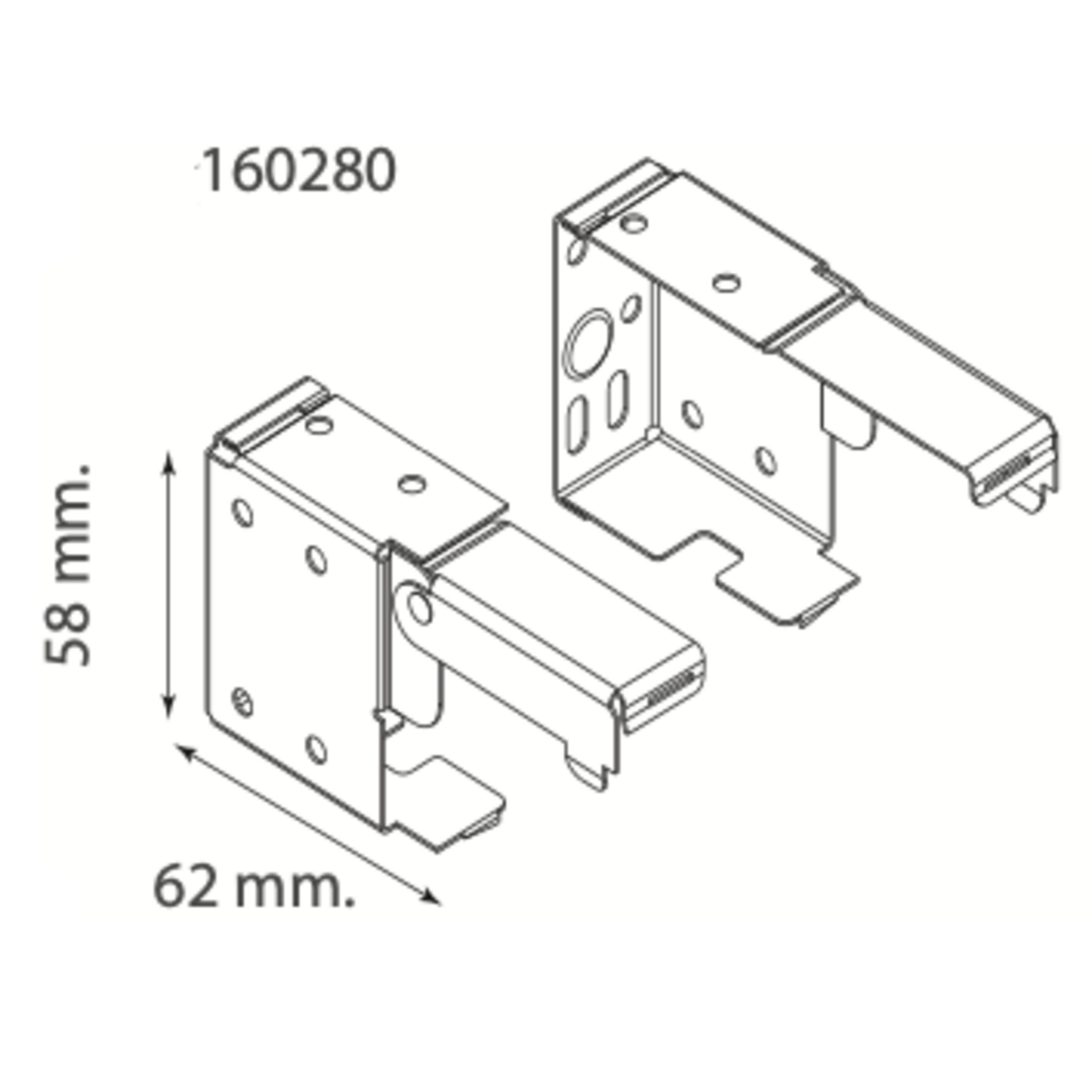 Luxaflex 50mm montagekap