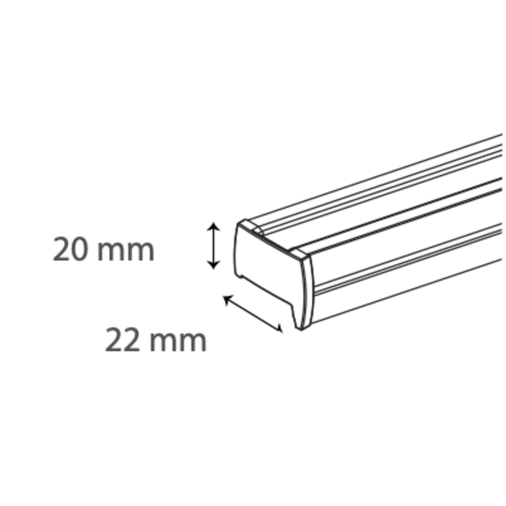 Luxaflex Eindkap 25mm (Ingespannen modellen)