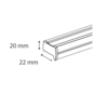Luxaflex Eindkap 25mm (Ingespannen modellen)