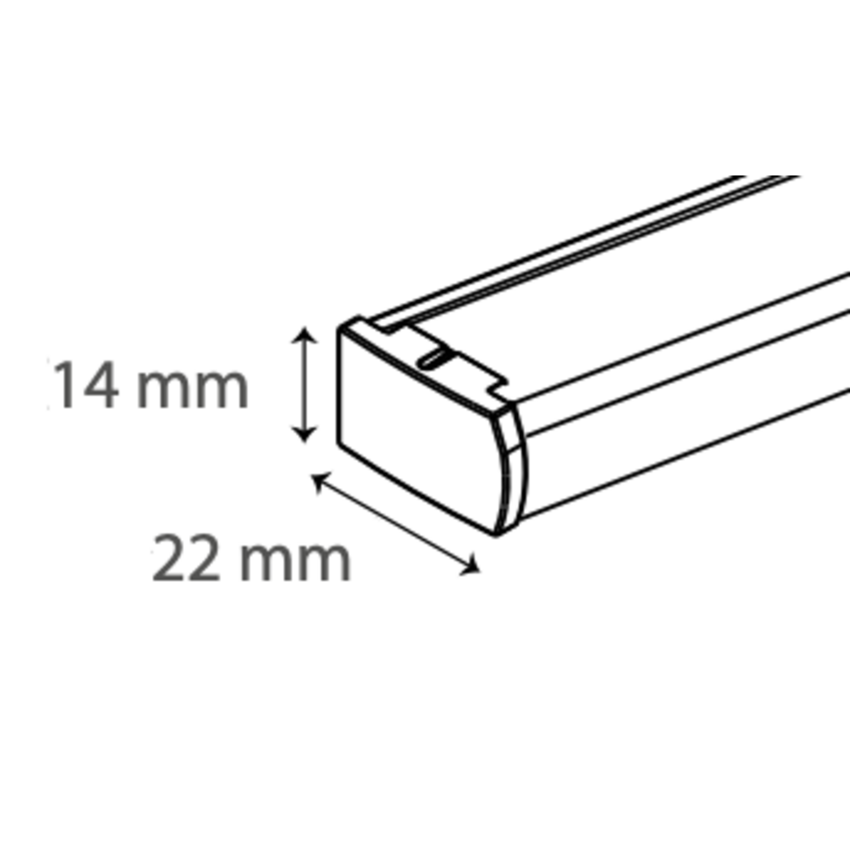 Luxaflex Eindkap 25mm bovenbak (trekkoord)