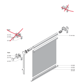 Bosman Zonwering Luxaflex kettingbediening set met buis