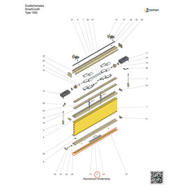 Luxaflex Aluminium onderstrip Deutte shade