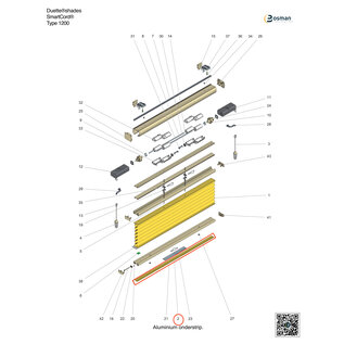 Luxaflex Luxaflex aluminium onderstrip duette/plissé