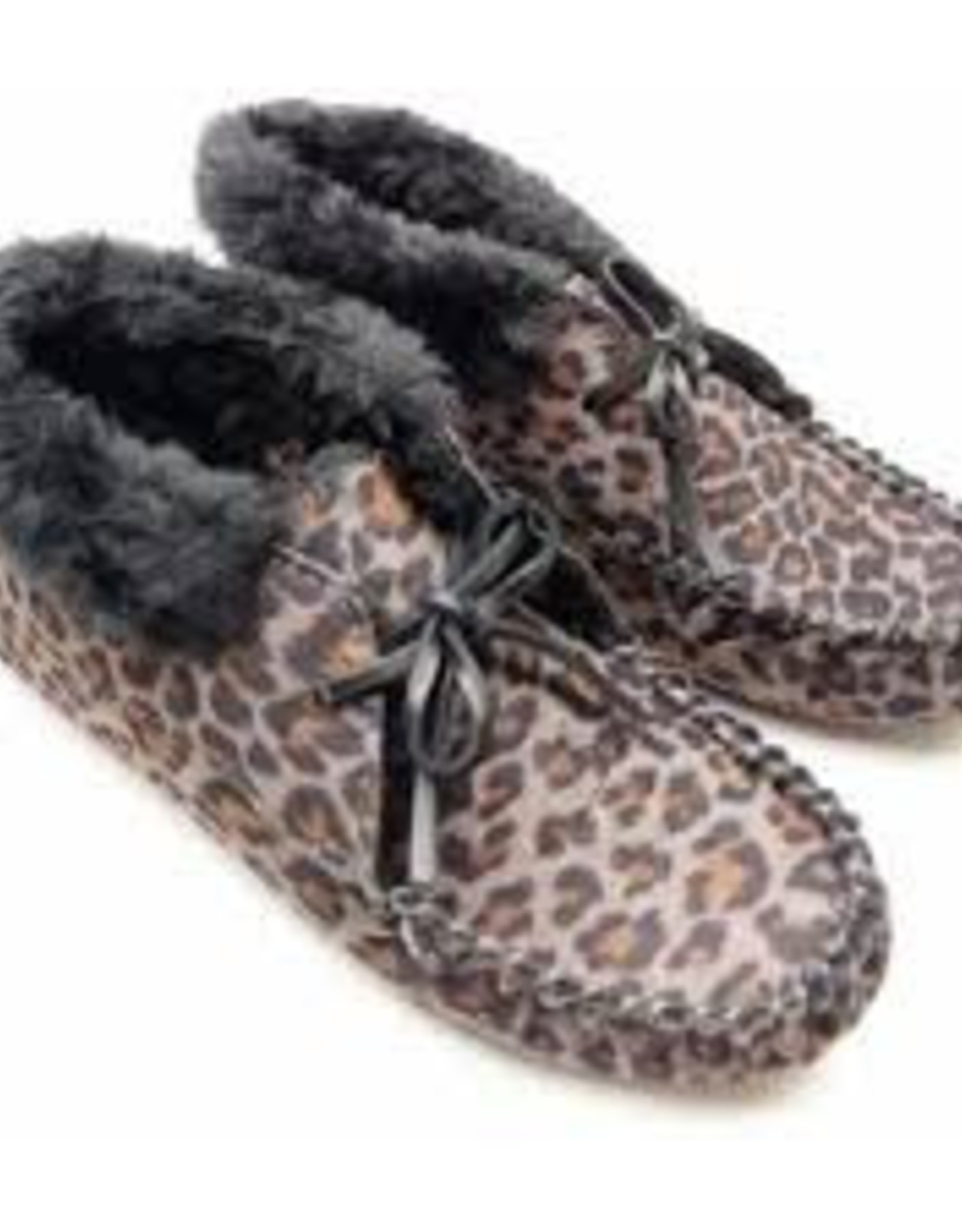 Ruby Brown Mocassin bootie 8886 grijs met leopardprint -/-30%