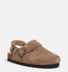 scholl Fae fur backstrap taupe