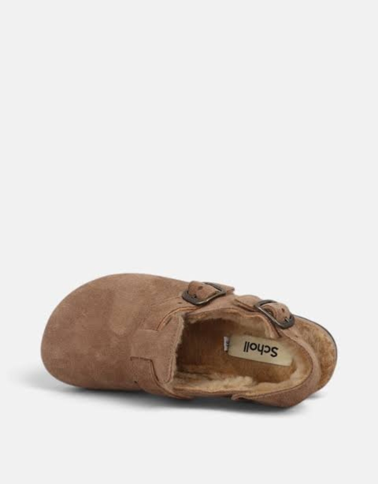 scholl Fae fur backstrap taupe