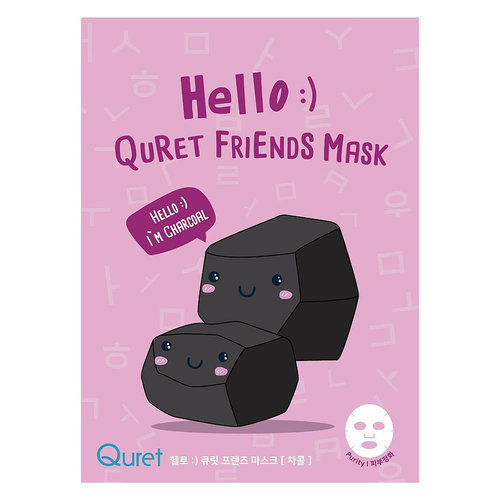 Quret Hello :) Friends Charcoal Mask Quret Hello :) Friends Charcoal Mask