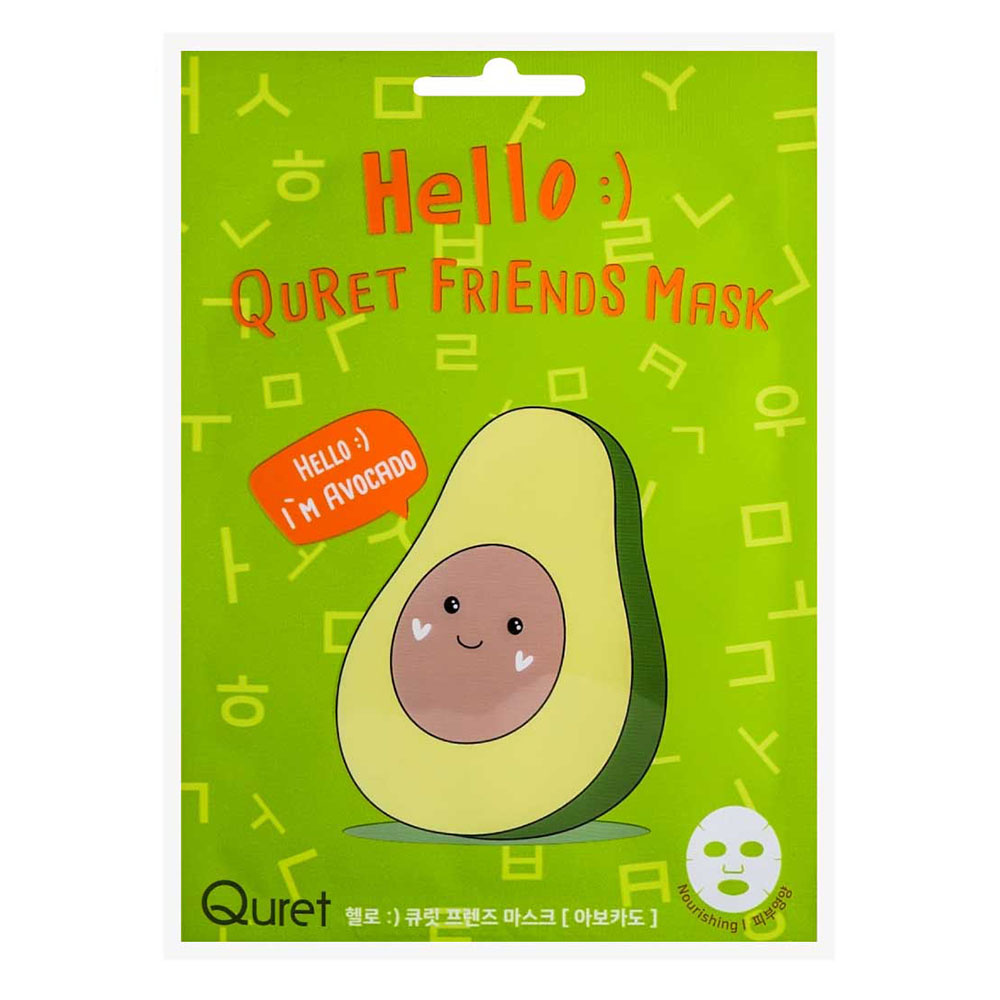 Quret Hello) Friends Avocado Mask 25g Little Wonderland
