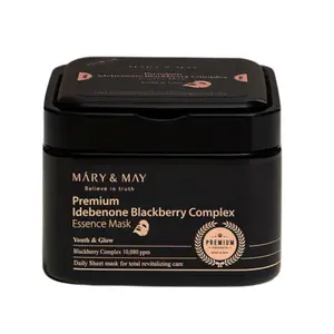 Mary & May Premium Idebenon Blackberry Complex Essence Mask Mary & May Premium Idebenon Blackberry Complex Essence Mask