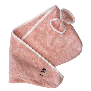 LW Microfiber Hair Towel Pink