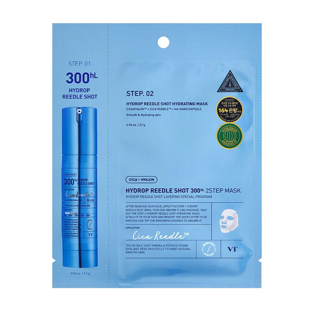 VT Cosmetics Hydrop Reedle Shot 300hL 2Step Mask