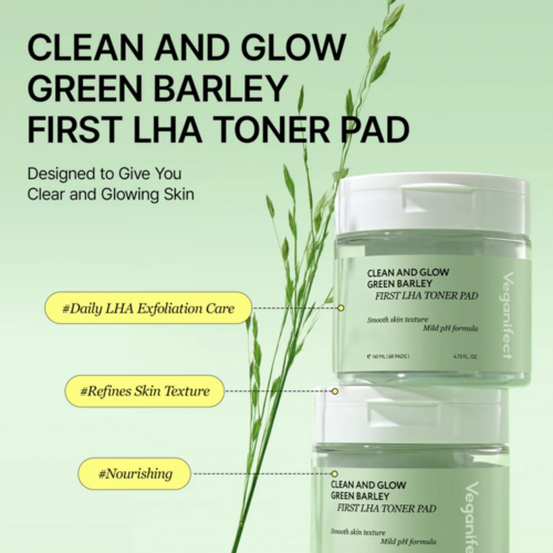 Clean and Glow Green Barley First LHA Toner Pad Clean and Glow Green Barley First LHA Toner Pad