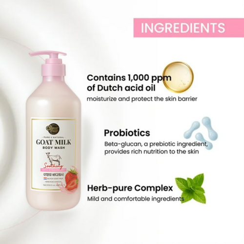 Shower Mate Goat Milk Strawberry Body Wash