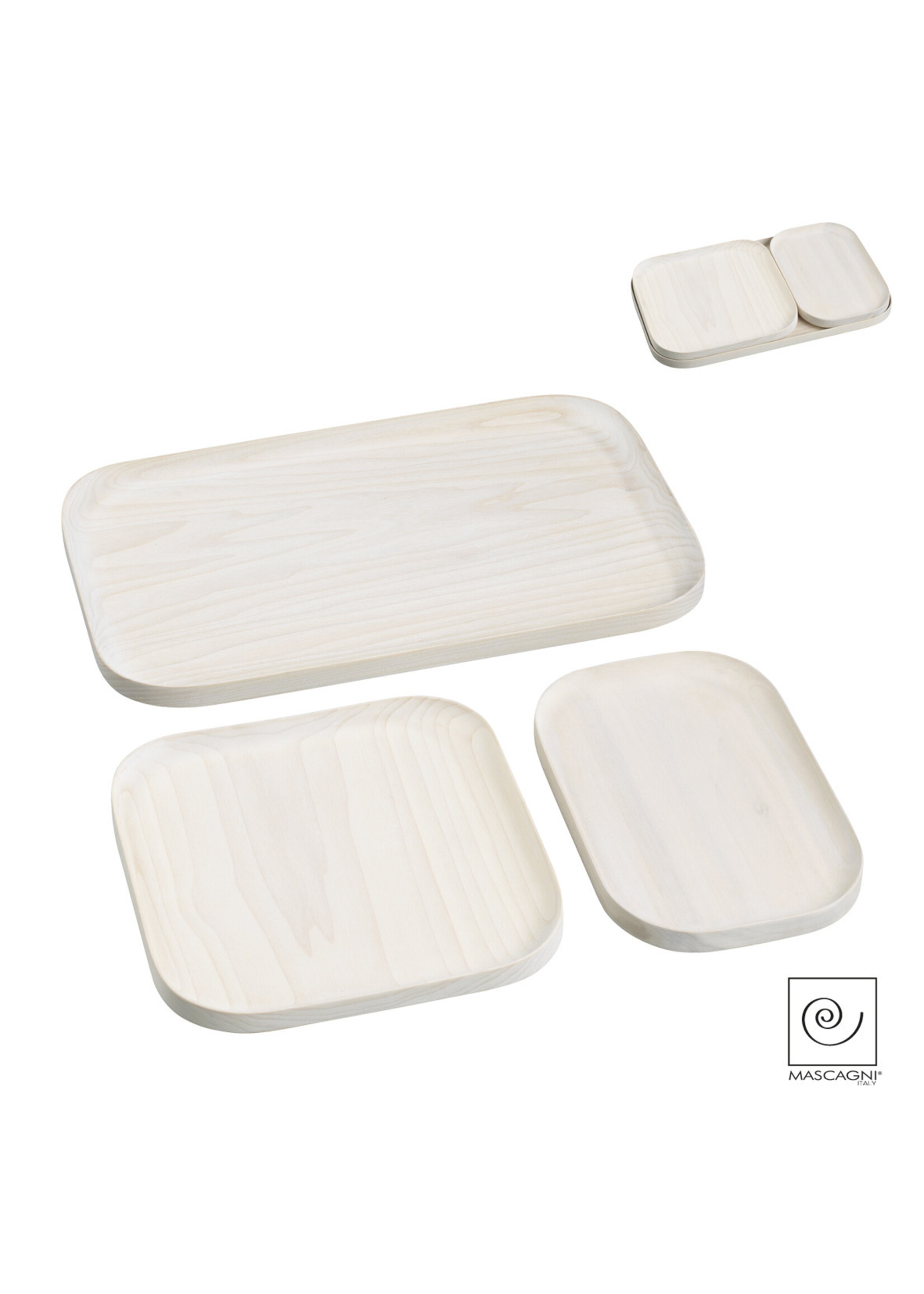 Art Mascagni A757 SET 3 TRAY - COL. WHITE