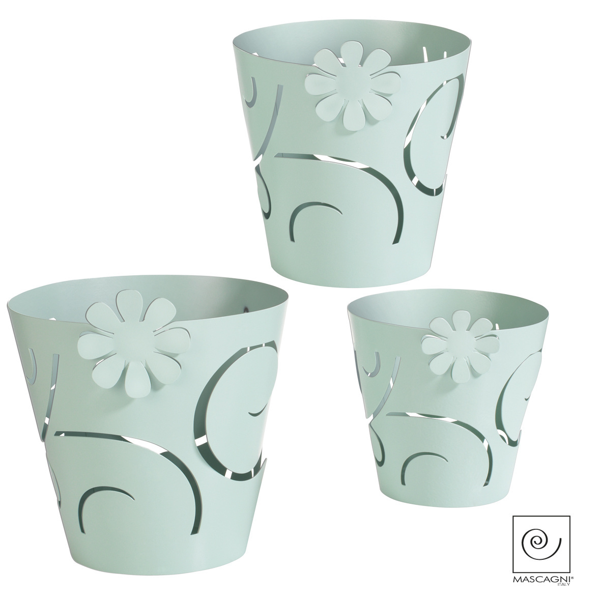 Art Mascagni MARGOT5 SET 3 COVER FOR VASE - WHITE