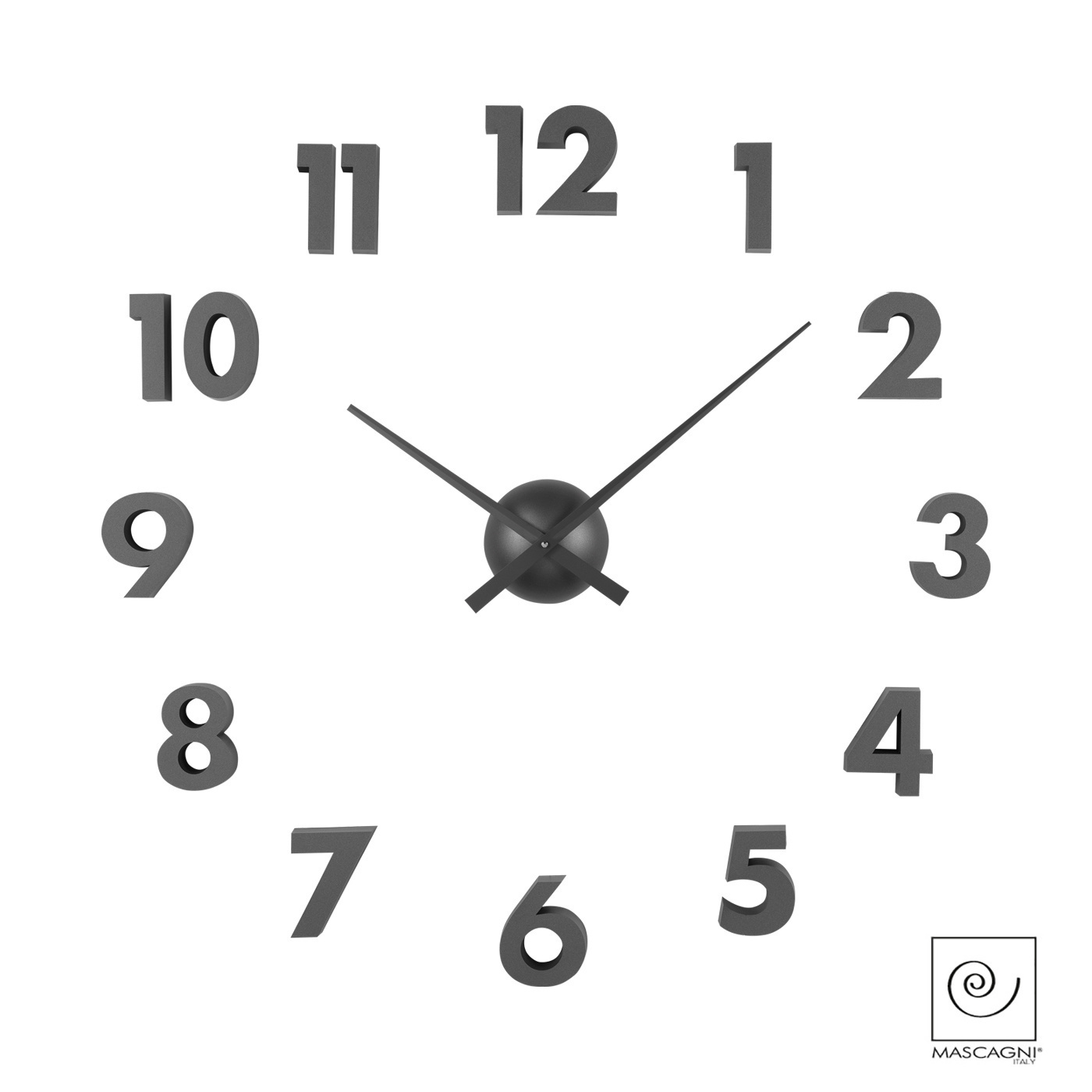 Art Mascagni M580 CLOCK DIAM.60 - COL. GUNMETAL