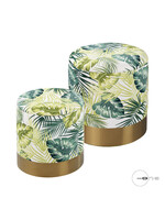Art Mascagni O1512 SET 2 POUF - COL.GREEN