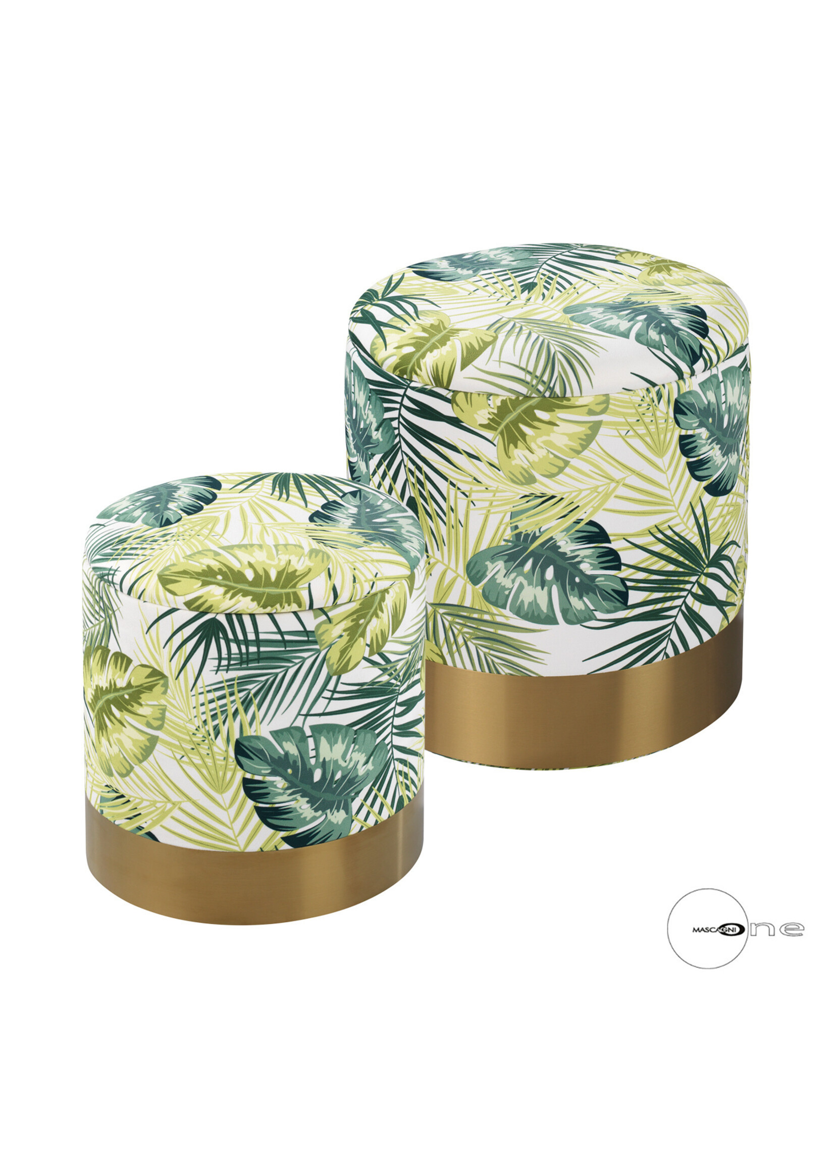 Art Mascagni O1512 SET 2 POUF - COL.GREEN