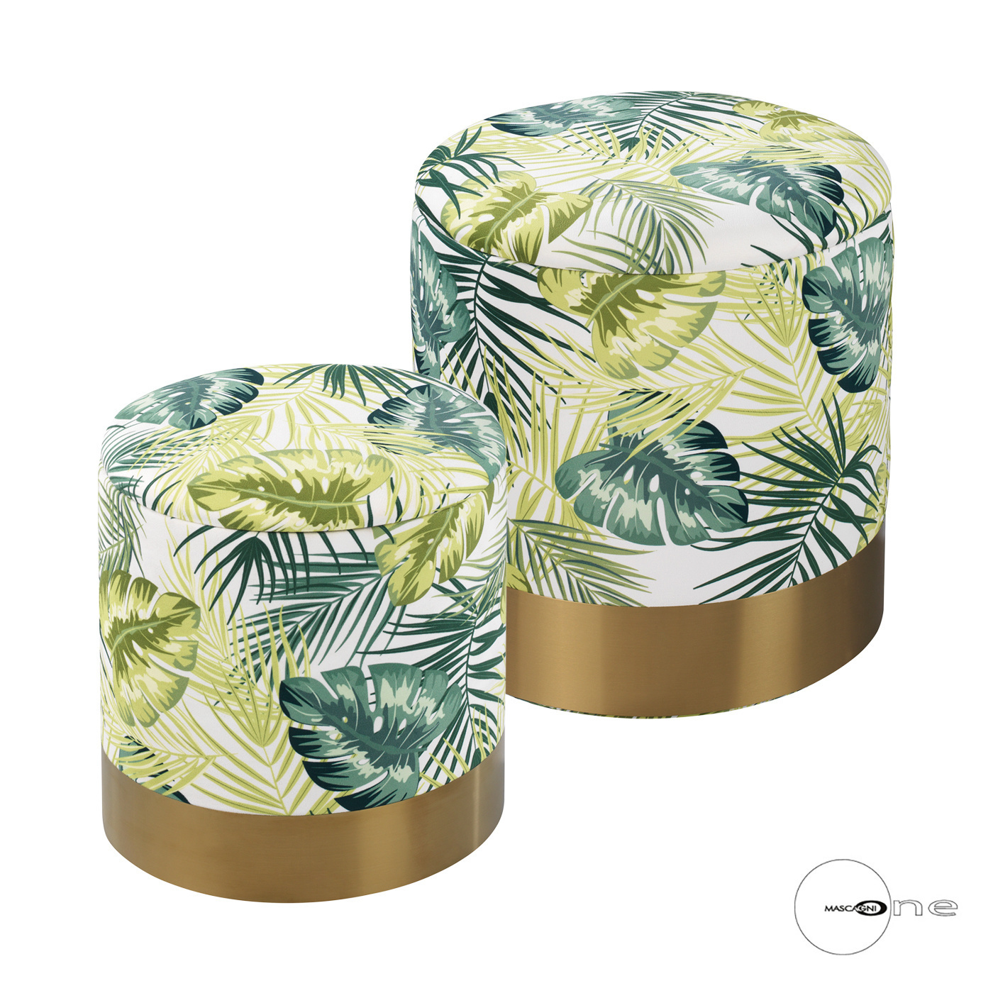 Art Mascagni O1512 SET 2 POUF - COL.GREEN