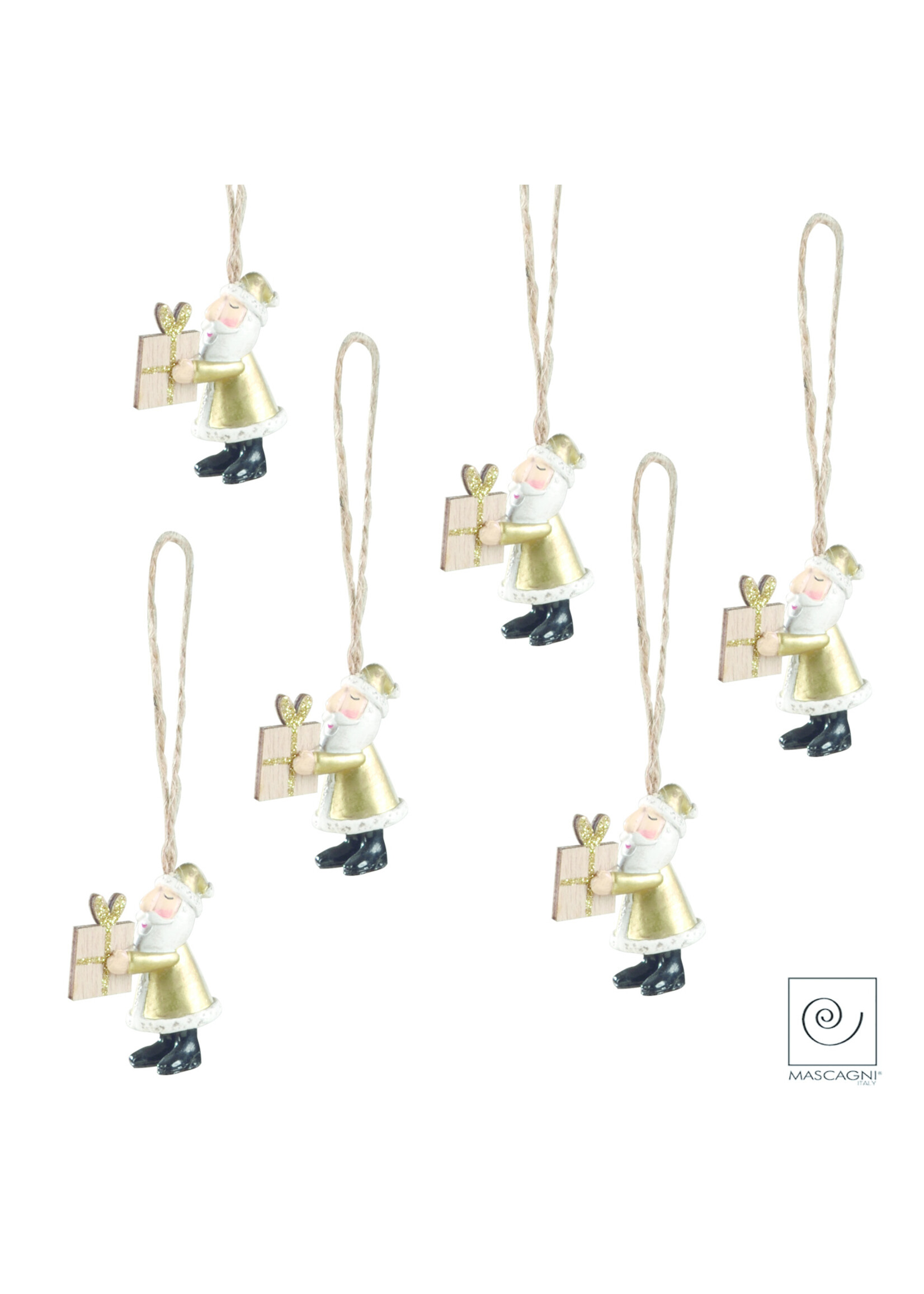 Art Mascagni SET 6 SANTA CLAUS