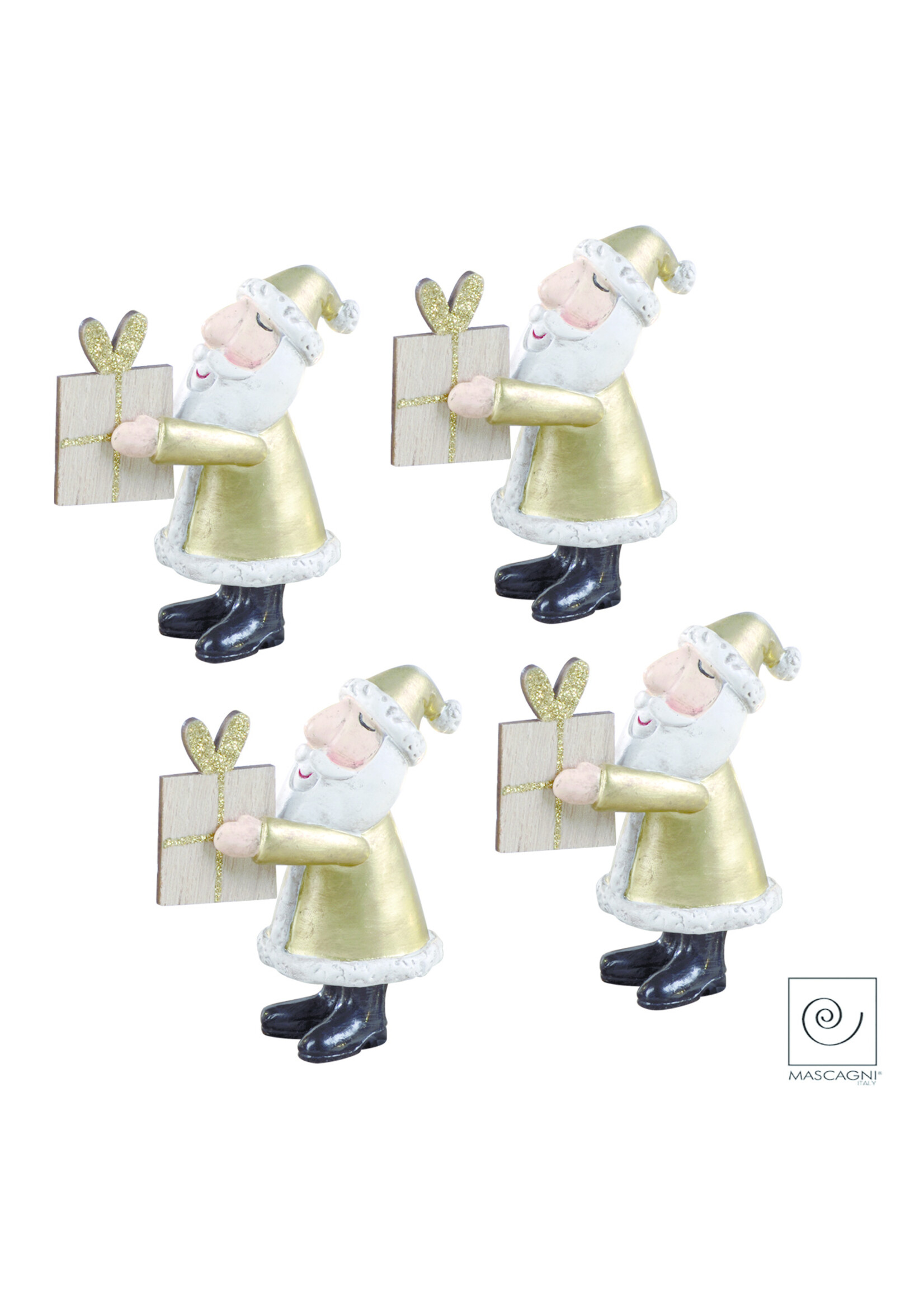 Art Mascagni SET 4 SANTA CLAUS CM.10