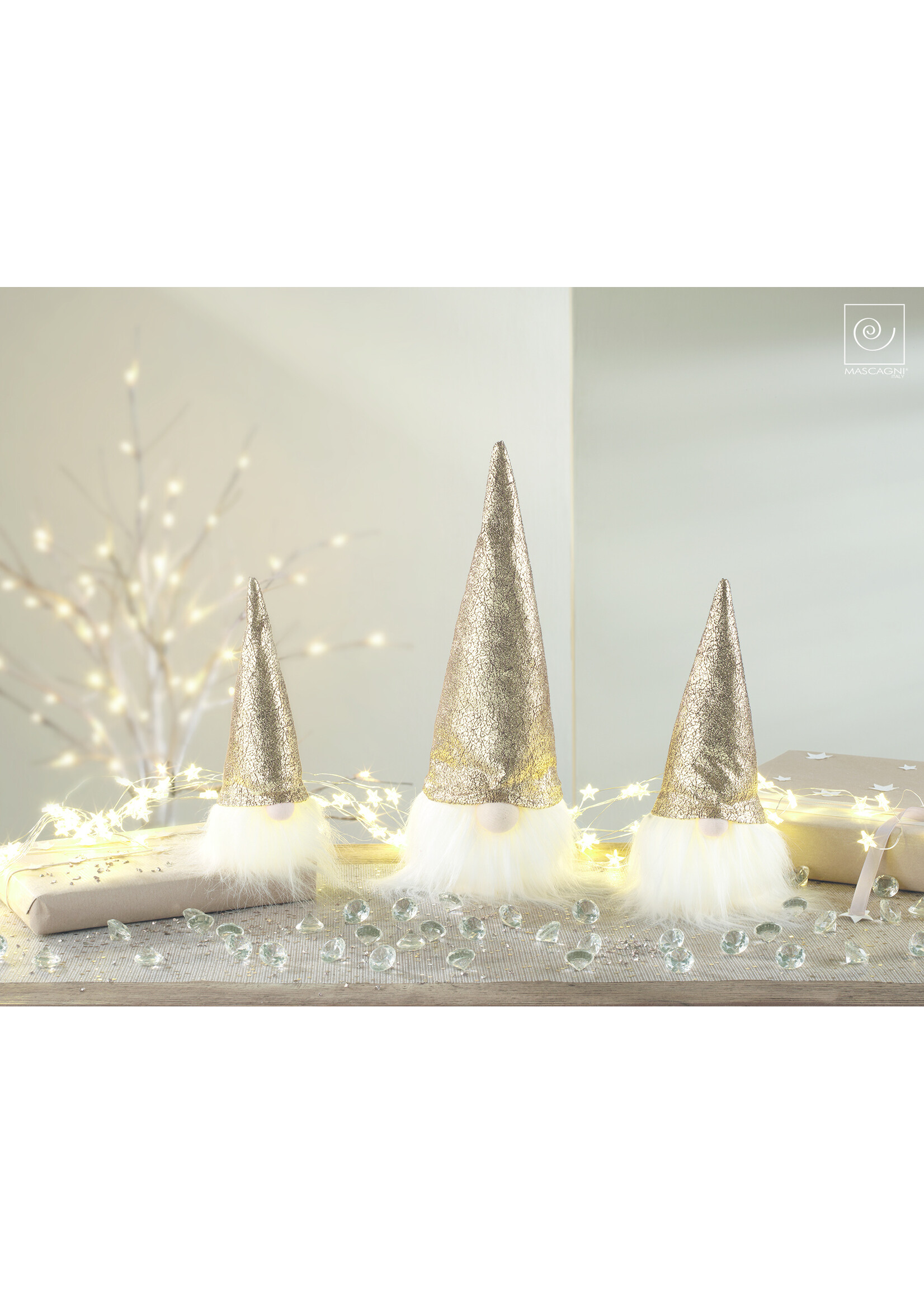 Art Mascagni SET 6 LED SANTA CLAUS