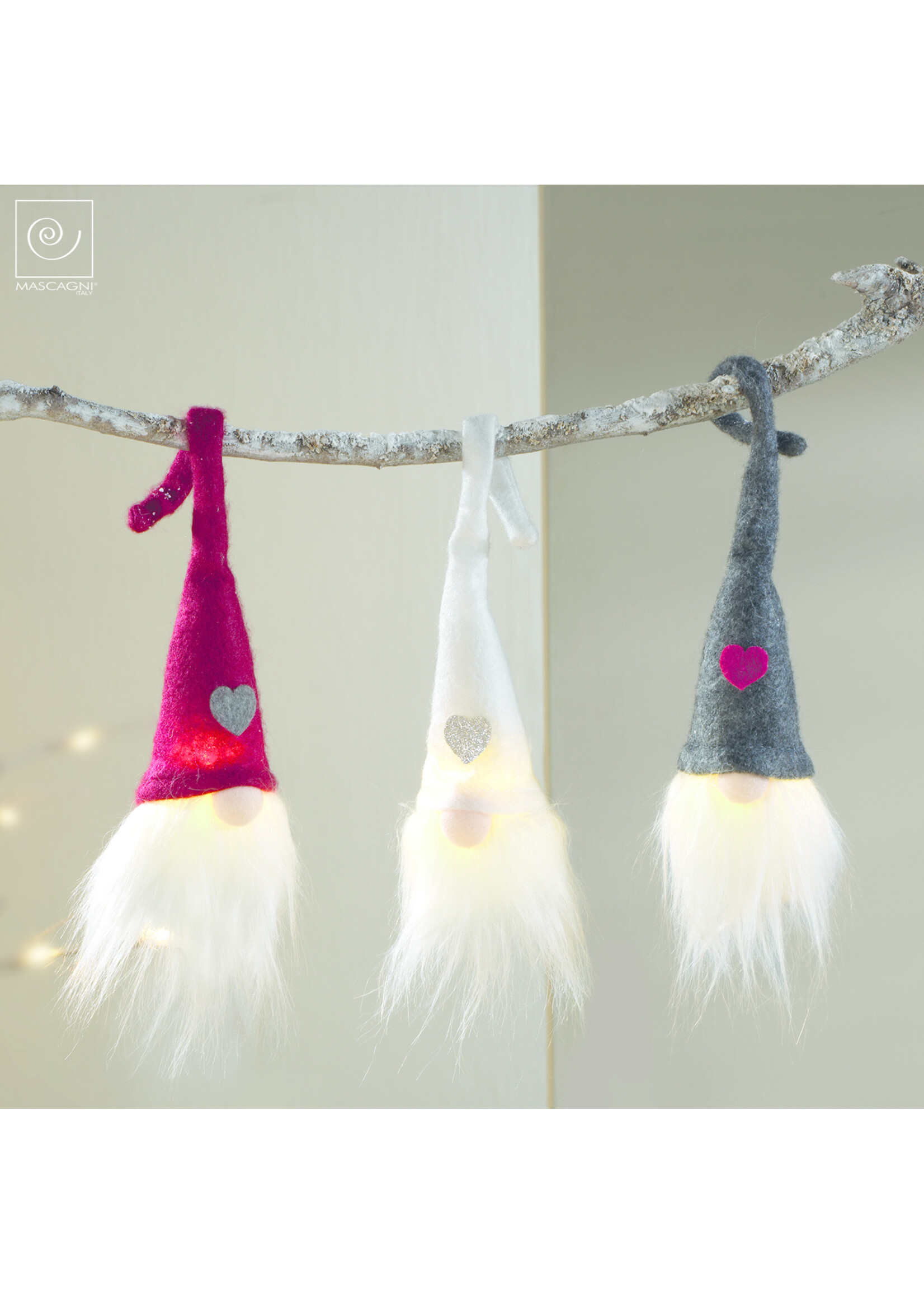 Art Mascagni SET 6 LED SANTA CLAUS