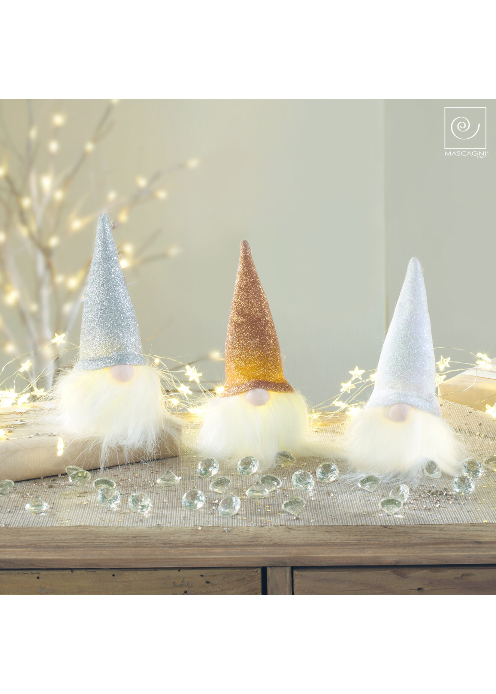 Art Mascagni SET 6 LED SANTA CLAUS