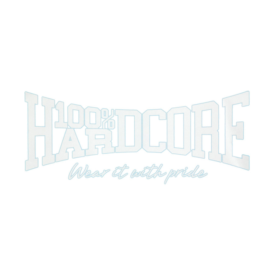 100% Hardcore Carsticker Essential White