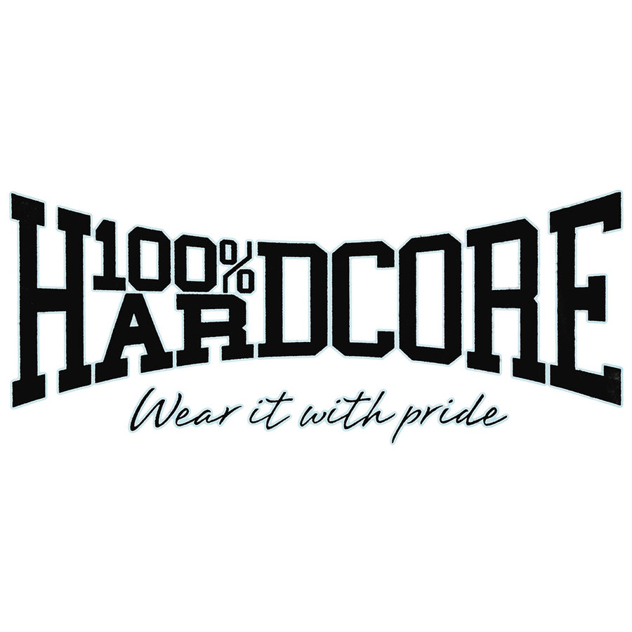 100% Hardcore Carsticker Black