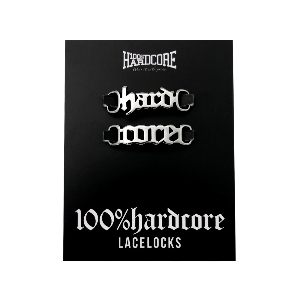 100% Hardcore Shoelace Locks 'Set Gabber Silver', DC's Special