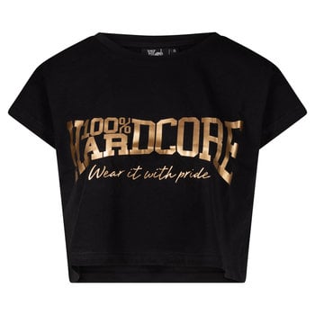  100% HC Cropped Tee Essential Black - Gold 