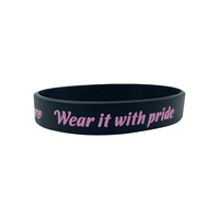 100% HC Silicone Wristband Wear It Pink - [10 pieces]