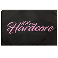 100% Hardcore Flag Pink Pride