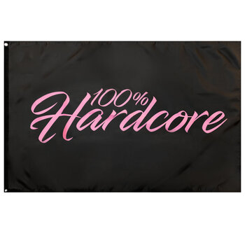  100% Hardcore Flag Pink Pride 