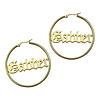 100% Hardcore earring GABBER 5 CM GOLD