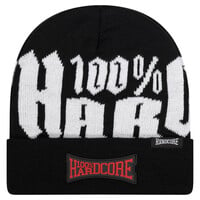 100% Hardcore Beanie Text