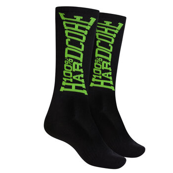  100% HC Sport Socks Black/Green 