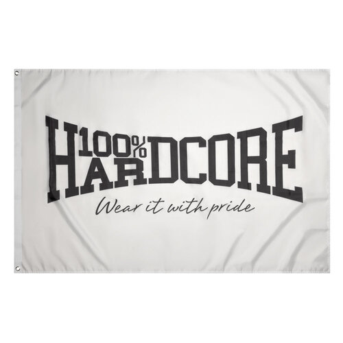  100% Hardcore Banner Wear It White 