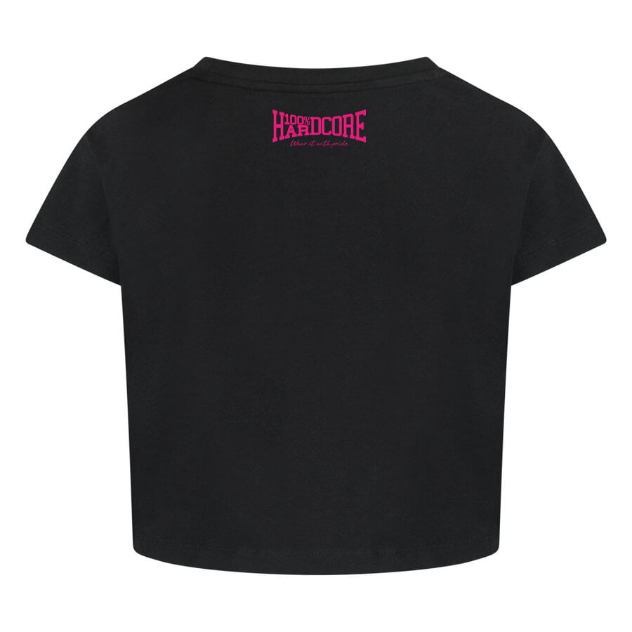 100% HC WMN Cropped T-shirt Essential Black / Pink