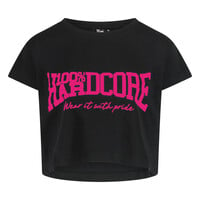 100% HC WMN Cropped T-shirt Essential Black / Pink