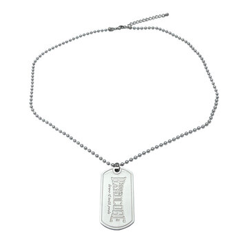  100% HC  Chain Dogtag Silver 