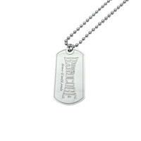 100% HC  Chain Dogtag Silver