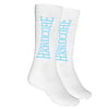 100% HC Sport Socks White/Blue