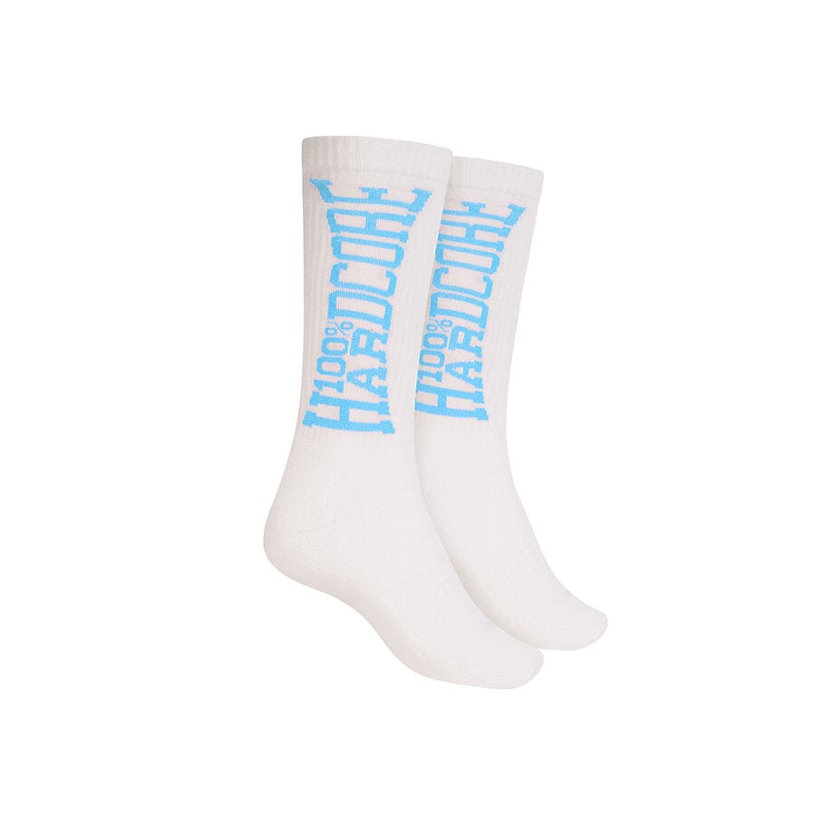 100% HC Sport Socks White/Blue