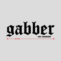 100% Hardcore Carsticker GABBER Black