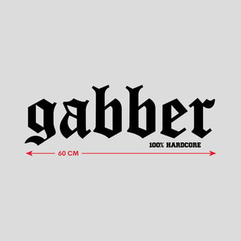  100% Hardcore Carsticker GABBER Black 