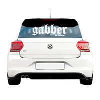 100% Hardcore Carsticker GABBER White