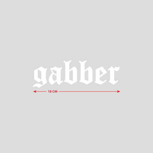  100% Hardcore MINI Carsticker GABBER White 